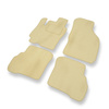 Tapis de Sol Velours adapté pour Hyundai Atos II Hayon (2004-2008) - Premium tapis de voiture - beige