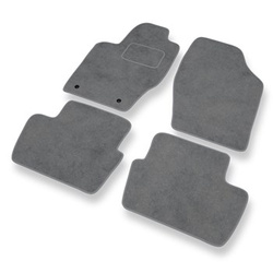 Tapis de Sol Velours adapté pour Citroen C4 I Hayon, Berline (2004-2013) - Premium tapis de voiture - gris