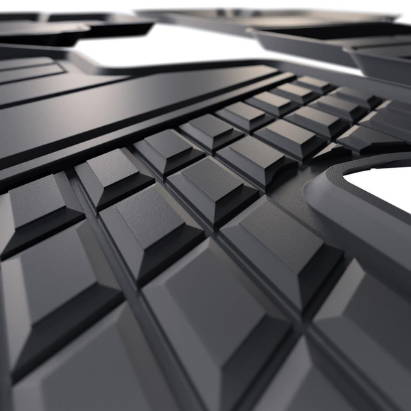 Tapis de sol en TPE adapté pour Hyundai Tucson III SUV (2020-....) - aussi pour Mild Hybrid; non pour HEV Hybrid et Plug-in Hybrid - tapis de voiture - noir