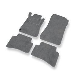 Tapis de Sol Velours adapté pour Mercedes-Benz Classe C W203 Break, Berline (2000-2007) - Premium tapis de voiture - gris