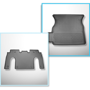 Kit tapis de coffre et tapis de voiture TPE pour: Tesla Model X SUV (01.2021-...