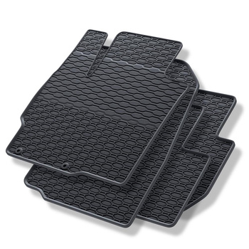 Tapis de sol en caoutchouc adapté pour Citroen C-Crosser (2007-2012) - tapis de voiture - noir