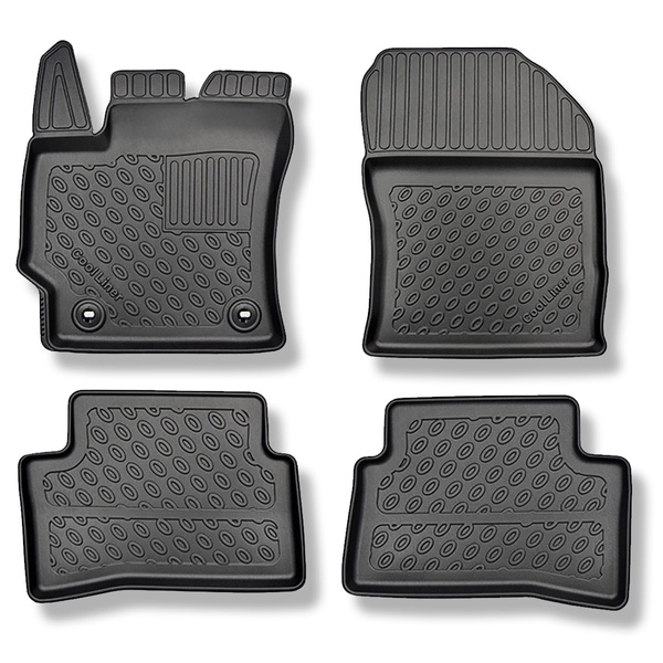Tapis de sol en TPE adapté pour Toyota Corolla XII E210 Hayon (02.2019-....) - aussi pour la version hybride - tapis de voiture - noir