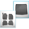 Kit tapis de coffre et tapis de voiture TPE pour: Skoda Fabia III NJ Break (01.2015-2023) - coffre supérieur (avec plancher multi-fonction)