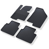 Tapis de sol en caoutchouc adapté pour Hyundai ix35 SUV (2009-2015) - tapis de voiture - noir - 4 pcs.
