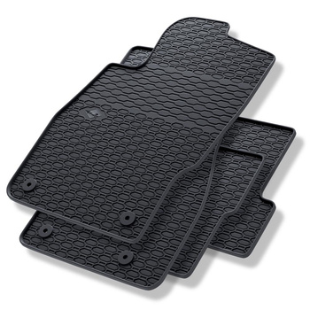 Tapis de sol en caoutchouc adapté pour Opel Adam (2012-2019) - tapis de voiture - noir