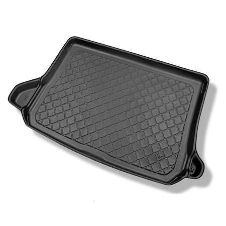 Tapis de coffre adapté pour Audi Q2 GA SUV (10.2016-....) - bac de coffre - protection de coffre voiture - sur le plancher amovible du coffre en la position haute (seuil de chargement plat) ; cavités amovibles