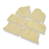 Tapis de Sol Velours adapté pour Kia Carnival II Monospace (2006-2010) - Premium tapis de voiture - beige