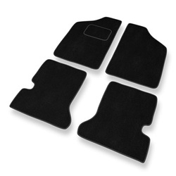 Tapis de Sol Velours adapté pour Fiat Cinquecento Hayon (1990-1998) - Premium tapis de voiture - noir