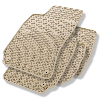 Tapis de sol en caoutchouc adapté pour Volkswagen Passat B5 (1996-2005) - tapis de voiture - beige