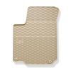 Tapis de sol en caoutchouc adapté pour Volkswagen Bora I Berline, SW (1997-2005) - tapis de voiture - beige - 4 pcs.