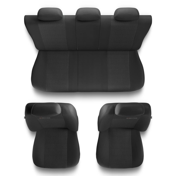 Housses de siège adaptées pour Fiat 500X (2014-2024) - housse siege voiture universelles - couverture siege - UNE-3