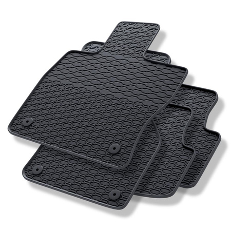 Tapis de sol en caoutchouc adapté pour Volkswagen Golf VII (2012-2020) - tapis de voiture - noir