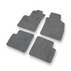 Tapis de Sol Velours adapté pour Lancia Ypsilon IV Hayon (2011-2024) - Premium tapis de voiture - gris
