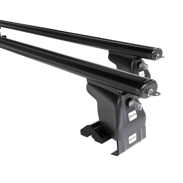 Barres de toit en aluminium adapté pour Hyundai Solaris Berline (2005-2011) - Porte-Bagages de Voiture noir - toit normal