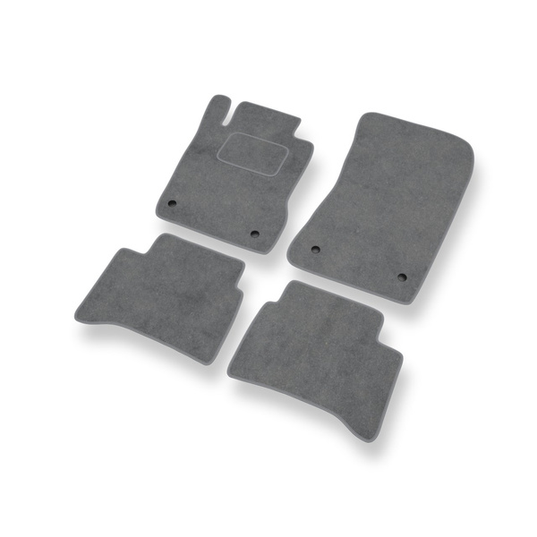 Tapis de Sol Velours adapté pour Mercedes-Benz Classe E W211 Break, Berline (2002-2009) - Premium tapis de voiture - gris