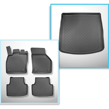 Kit tapis de coffre et tapis de voiture TPE pour: Seat Leon IV KL Sportstourer (