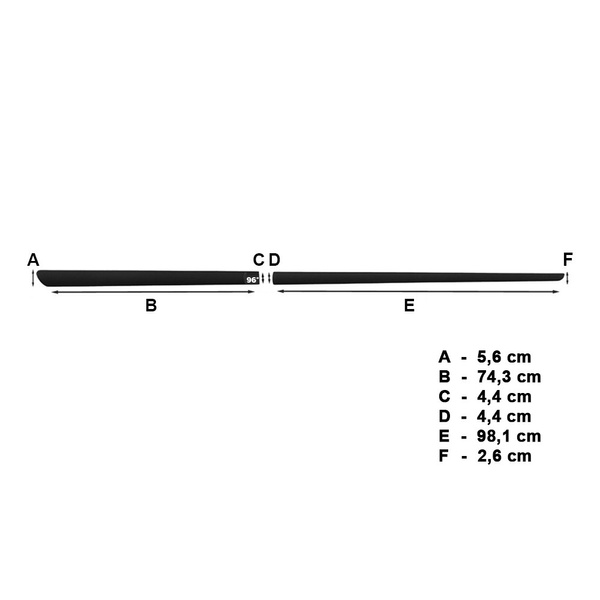 Plaques noires latérales de voiture Toyota Yaris III, III FL Hayon (5 portes) - (2011-2019)