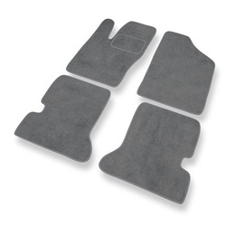 Tapis de Sol Velours adapté pour Fiat Seicento Hayon, Van (1998-2010) - Premium tapis de voiture - gris