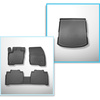Kit tapis de coffre et tapis de voiture TPE pour: Ford Galaxy III Monospace (09.2015-2023) - 5 places;sans 3ème rangée