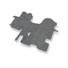 Tapis de Sol Velours adapté pour Renault Trafic II Van (2001-2014) 3 places - Premium tapis de voiture - gris