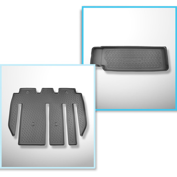 Kit tapis de coffre et tapis de voiture TPE pour: Tesla Model X SUV (01.2021-...