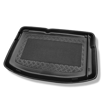 Tapis de coffre adapté pour Citroen C3 II Hayon (2009-12.2016) - bac de coffre - protection de coffre voiture - pour tous les modeles (avec roue de secours complete / avec roue a usage temporaire ou kit de réparation / avec et sans subwoofer)