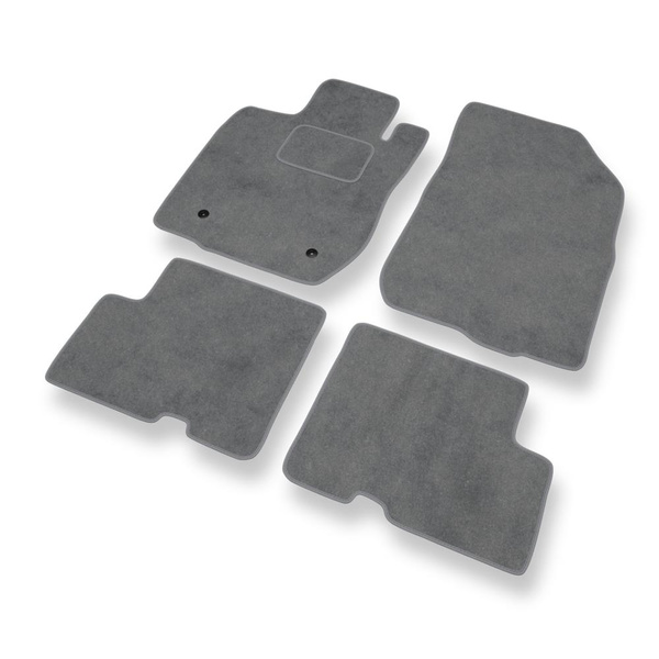 Tapis de Sol Velours adapté pour Dacia Logan I, II Monospace (2004-2020) - Premium tapis de voiture - gris