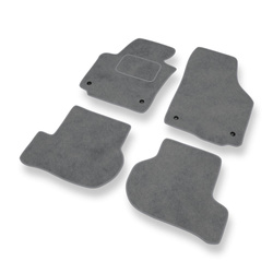 Tapis de Sol Velours adapté pour Seat Altea I Monospace (2004-2015) - Premium tapis de voiture - gris