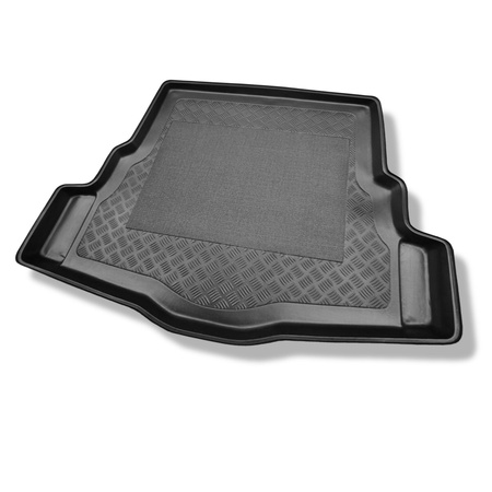 Tapis de coffre adapté pour Alfa Romeo 159 Berline (09.2005-2011) - bac de coffre - protection de coffre voiture - avec roue de secours taille normale