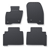 Tapis de sol en caoutchouc adapté pour Ford Galaxy IV (2015-....) - tapis de voiture - noir