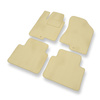Tapis de Sol Velours adapté pour Kia Magentis II Berline (2005-2010) - Premium tapis de voiture - beige