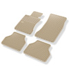 Tapis de sol en caoutchouc adapté pour BMW 5 E60, E61 (2003-2010) - tapis de voiture - beige