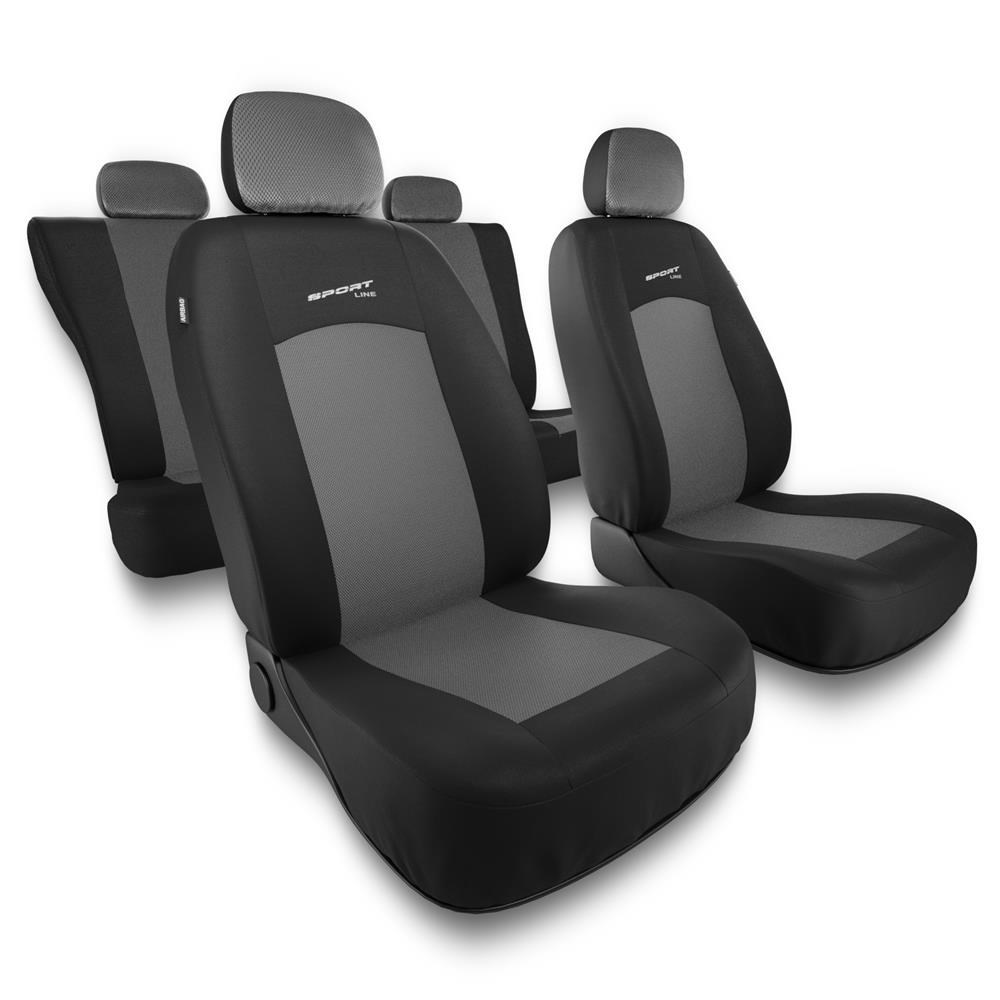 Housses de siège adaptées pour Suzuki Swift II, III, IV, V, VI (1989-2019)  - housse siege voiture universelles - couverture siege - S-G2 gris clair