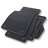 Tapis de sol en caoutchouc adapté pour Audi A6 C8 Berline, Avant (2018-....) - tapis de voiture - noir - 4 pcs.