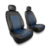 Housses de siège avant adaptées pour Alfa Romeo 156 I, II (1997-2007) - housse siege voiture universelles - couverture siege conducteur - 2CM-BL