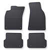 Tapis de sol en caoutchouc adapté pour Audi A6 C6 Avant, Berline (2004-2011) - tapis de voiture - noir - 4 pcs.