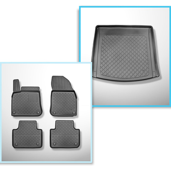 Kit tapis de coffre et tapis de voiture TPE pour: Volkswagen Touareg III SUV (07