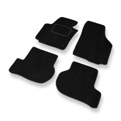 Tapis de Sol Velours adapté pour Seat Altea I Monospace (2004-2015) - Premium tapis de voiture - noir