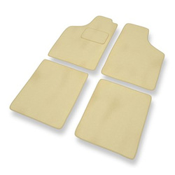 Tapis de Sol Velours adapté pour Fiat Uno II Hayon (1989-2002) - Premium tapis de voiture - beige