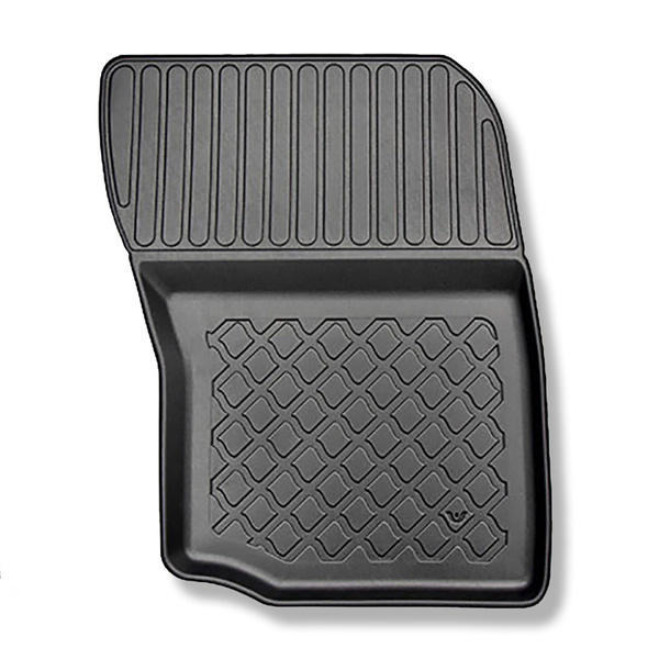 Tapis de sol en TPE adapté pour Mitsubishi Outlander III SUV (09.2012-10.2021) - non pour version hybride; sans la troisième rangée de sièges - tapis de voiture - noir