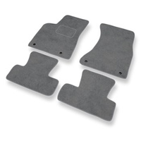 Tapis de Sol Velours adapté pour Audi Q5 I 8R (2008-2016) - Premium tapis de voiture - gris