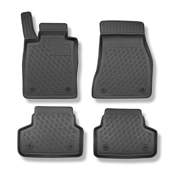 Tapis de sol en TPE adapté pour BMW 5 G31 Touring (12.2015-10.2022) - X-drive; entraînement 2 roues - tapis de voiture - noir