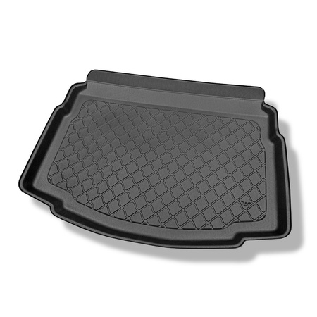 Tapis de coffre adapté pour Volkswagen Golf VII Hayon (10.2012-12.2019) - bac de coffre - protection de coffre voiture - avec roue de secours à usage temporaire / kit de réparation ; sur le coffre supérieur et inférieur