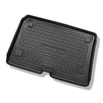 Tapis de coffre adapté pour Fiat Qubo Monospace (06.2008-2019) - bac de coffre - protection de coffre voiture - 5 places