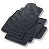 Tapis de sol en caoutchouc adapté pour Opel Corsa E Hayon, Van (2014-2019) - tapis de voiture - noir - 4 pcs.