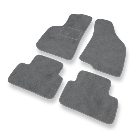 Tapis de Sol Velours adapté pour Daewoo Lanos (1997-2008) - Premium tapis de voiture - gris