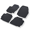 Tapis de sol en caoutchouc adapté pour Ford Mondeo IV Hayon, Break, Berline (2007-2014) - tapis de voiture - noir - 4 pcs.