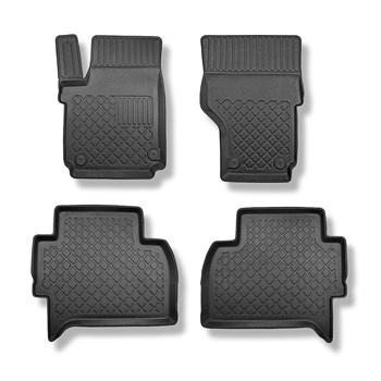 Tapis de sol en TPE adapté pour Volkswagen Amarok Pick-Up (08.2010-....) - cabine double - tapis de voiture - noir