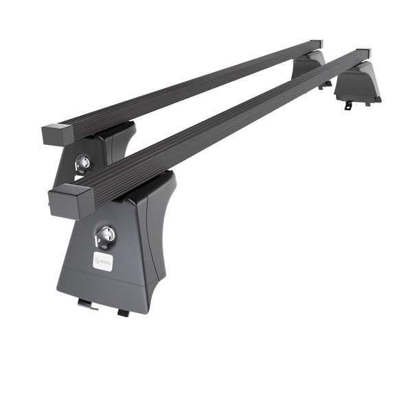 Barres de toit en acier adapté pour Hyundai i40 Break (2015-2018) - Porte-Bagages de Voiture noir - rails intégrés